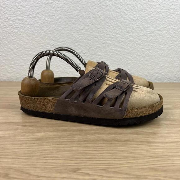 Birkenstock Birki Granada Soft Footbed Women's 37 US Sz 6 Brown Leather Sandals - Picture 1 of 9